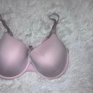Victoria Secret Pink Bra size 36DD with Glitter Spellout Straps